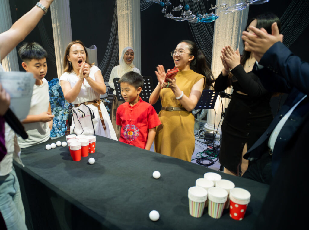 Figure 16: Employees and their families participating in the game segment